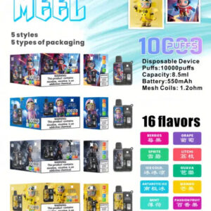 MEEL Boost 聯名麻將款 10,000 Puffs 3%的深邃果香韻味 從容掌控每一口順滑 550mAh 續航核心 台灣現貨秒發